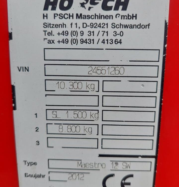 Horsch Maestro 12.75 SW