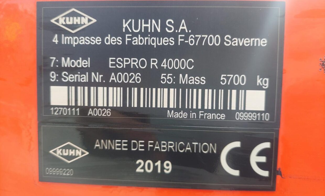 Kuhn ESPRO 4000 RC med frø-udstyr