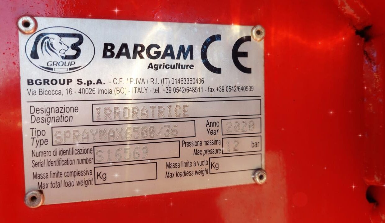 Bargam Spraymax 6500 - 24/36m