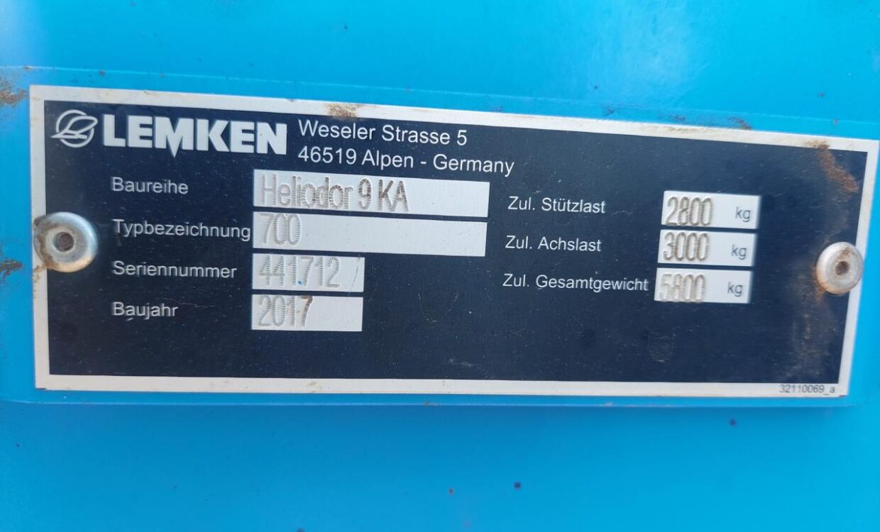 Lemken Heliodor 9/700 KA