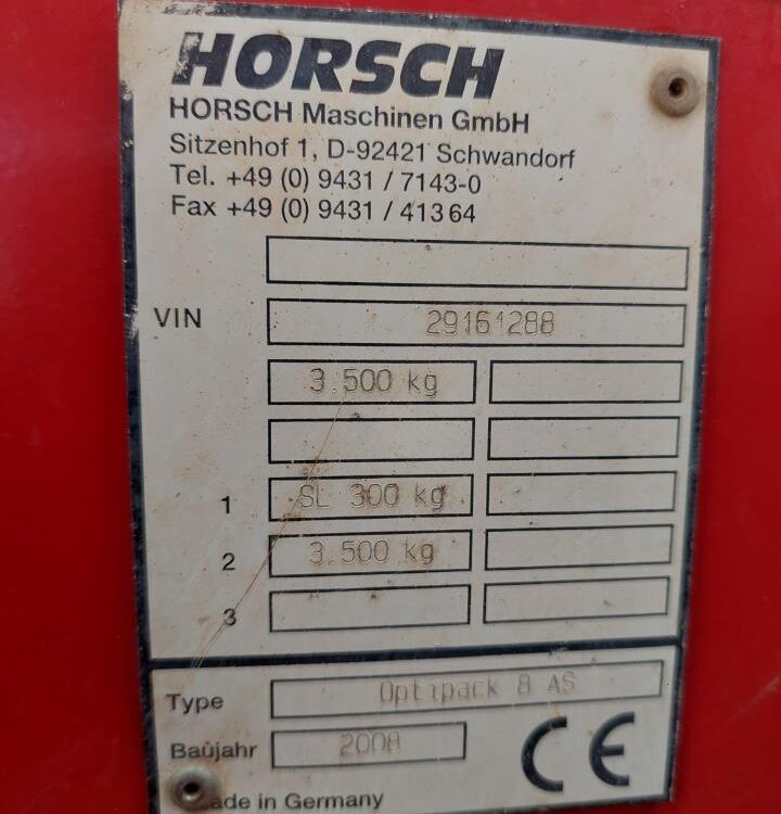 Horsch Terrano 8 FG + Optipack 8 AS