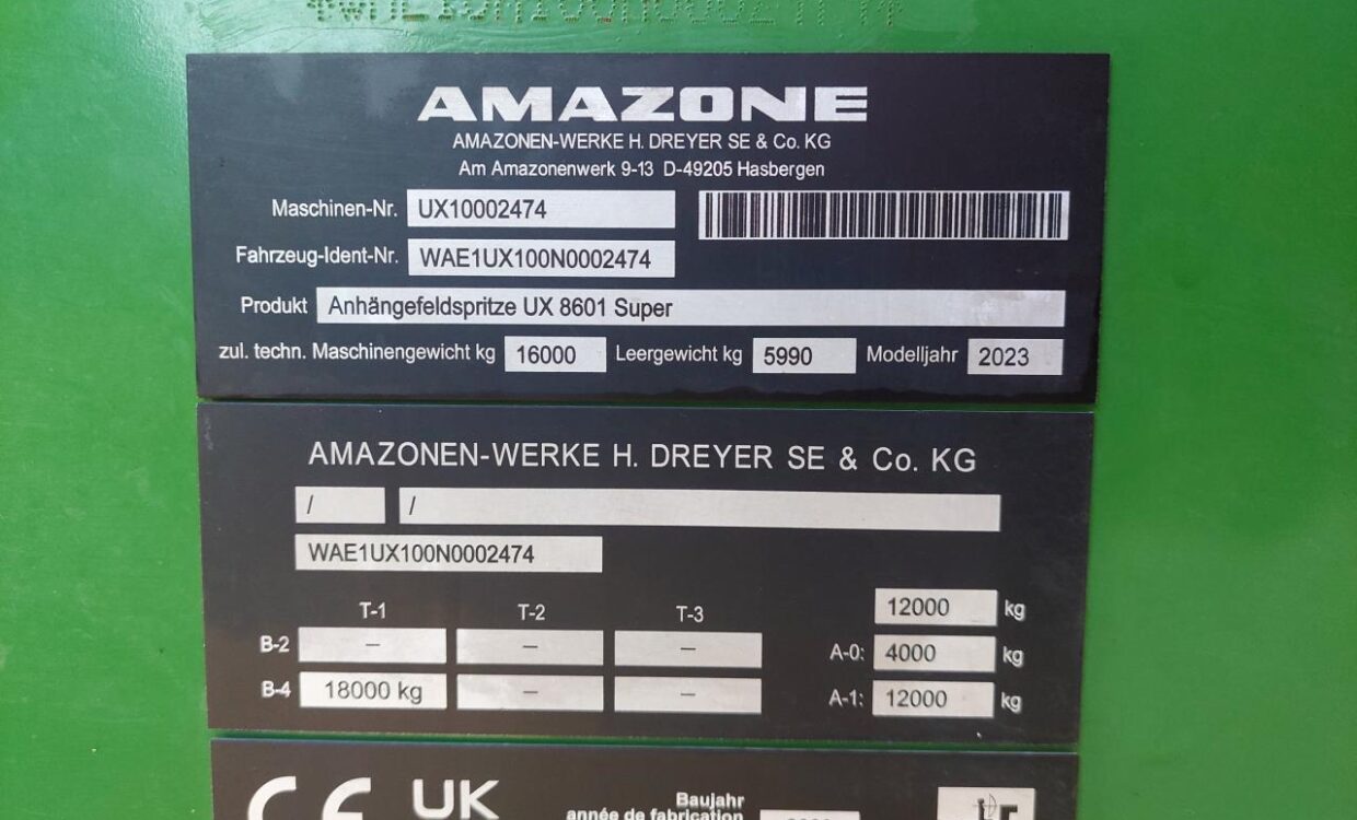 Amazone UX 8601 - 36m med AmaSelect