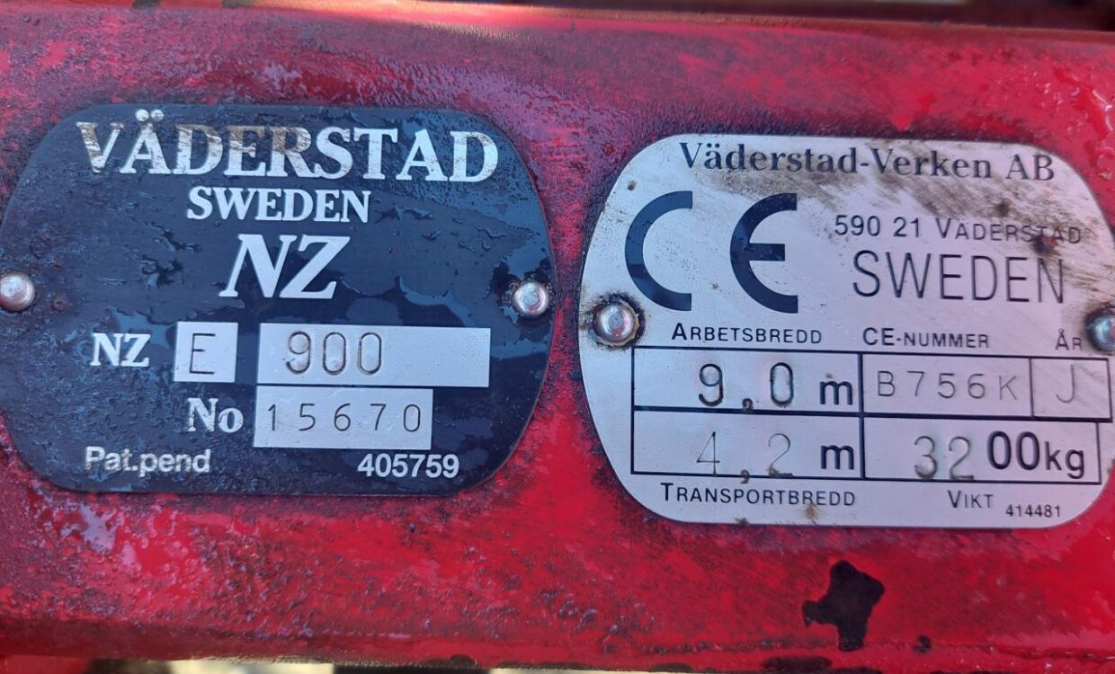 Väderstad NZA 900 såbedsharve