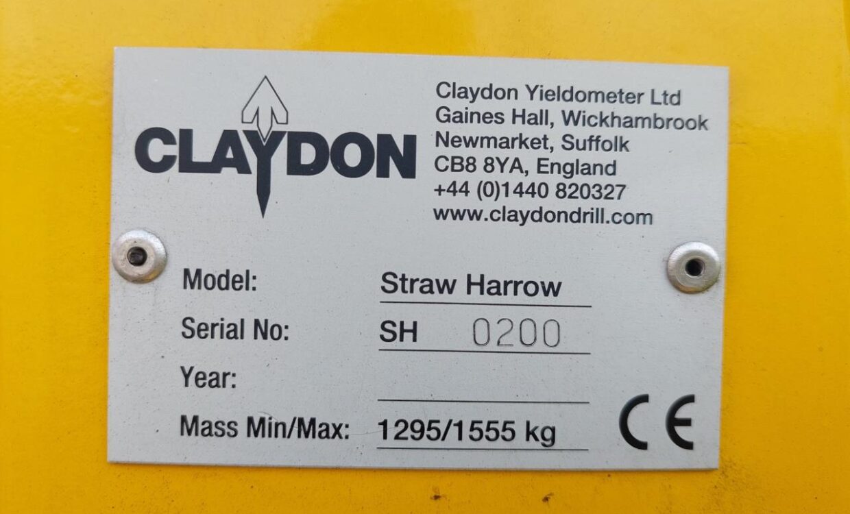 Claydon Straw Harrow 7,5m