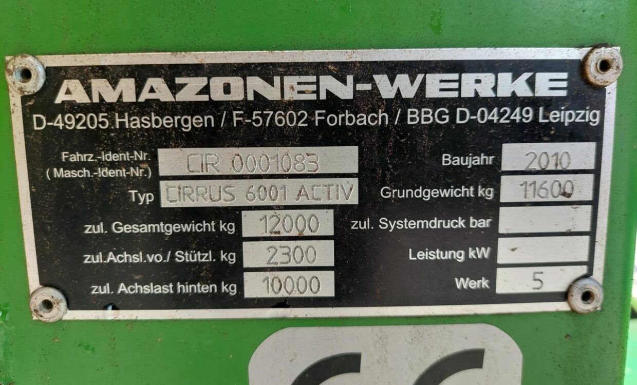 Amazone CIRRUS 6001 Activ