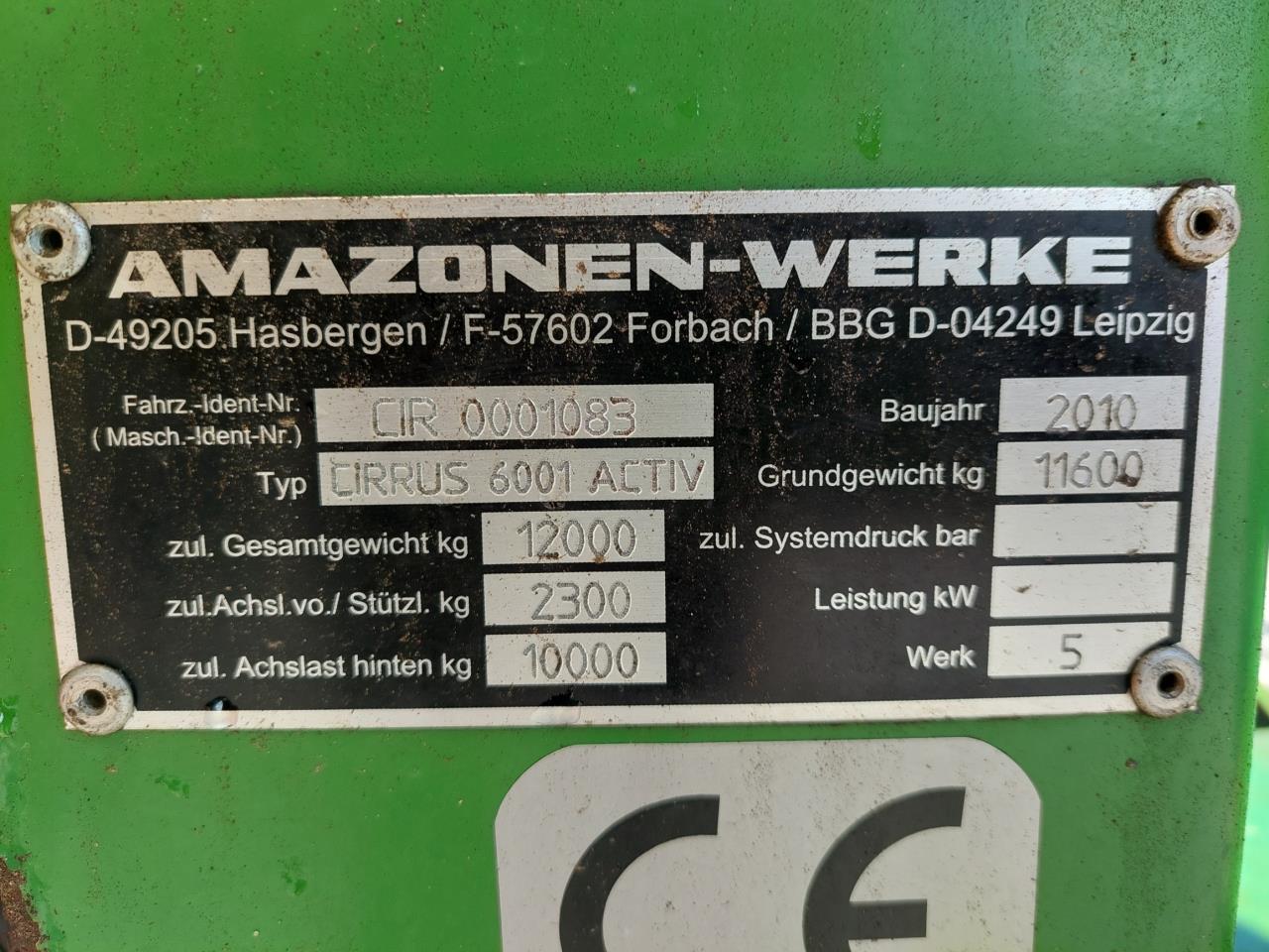 Amazone CIRRUS 6001 Activ