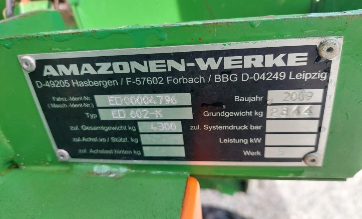 Amazone ED 602-K 8 rækket