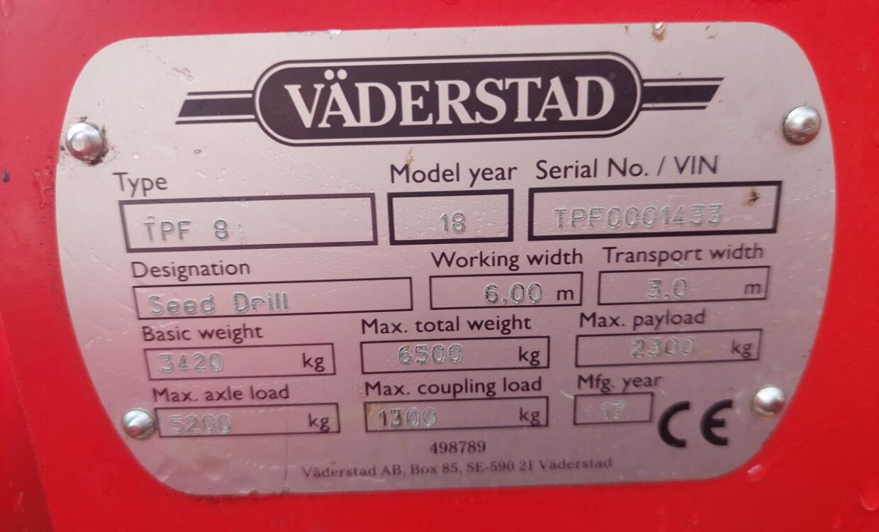 Väderstad Tempo 8 F med E-service