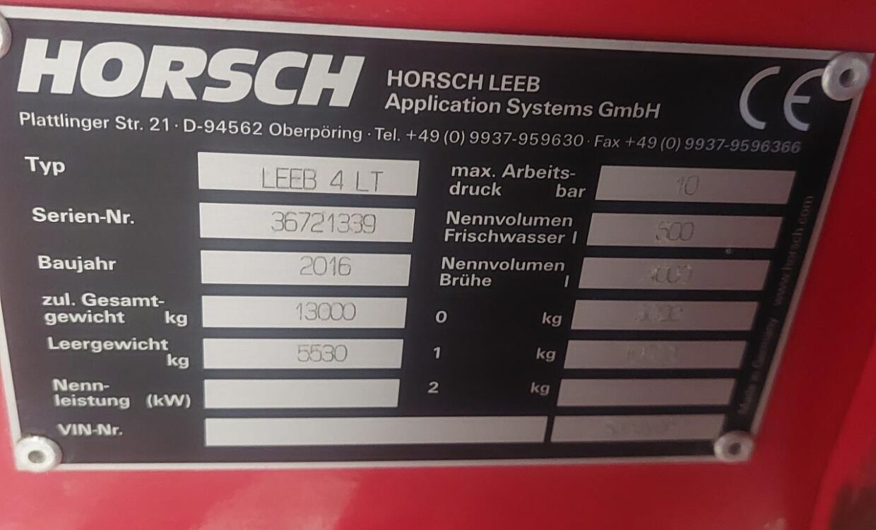 Horsch Leeb 4 LT - 28m