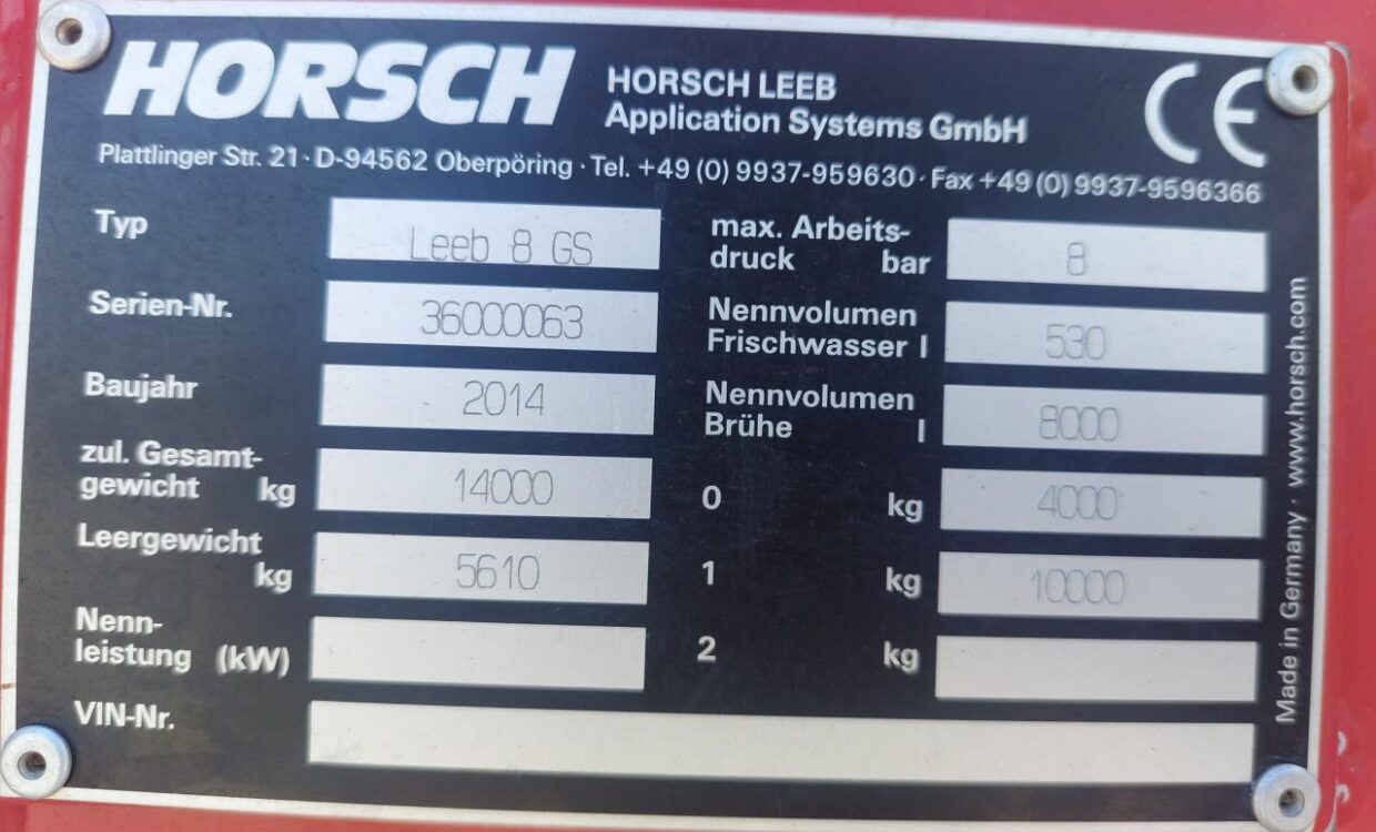 Horsch Leeb 8 GS -36m