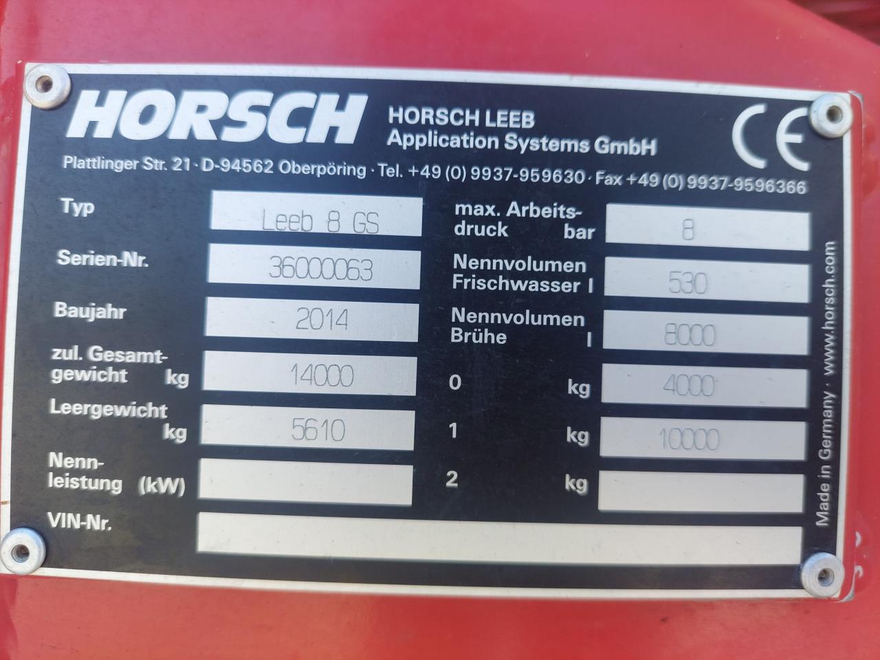 Horsch Leeb 8 GS -36m