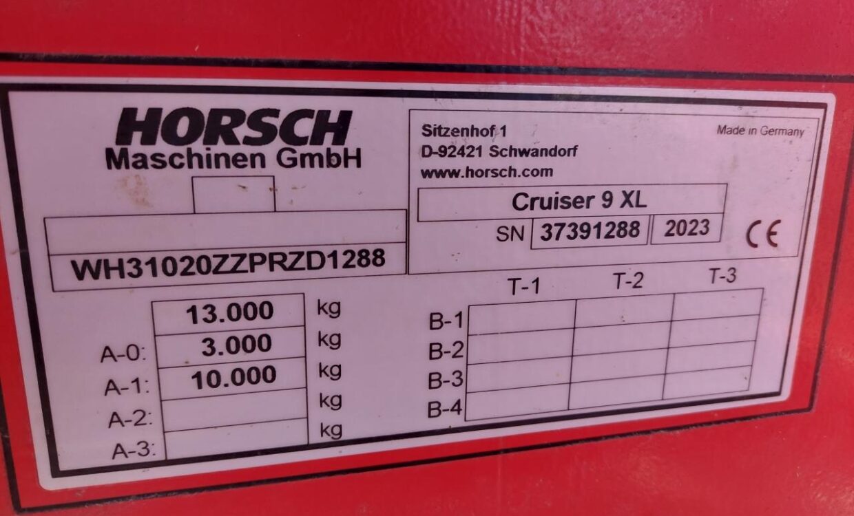 Horsch Cruiser 9 XL