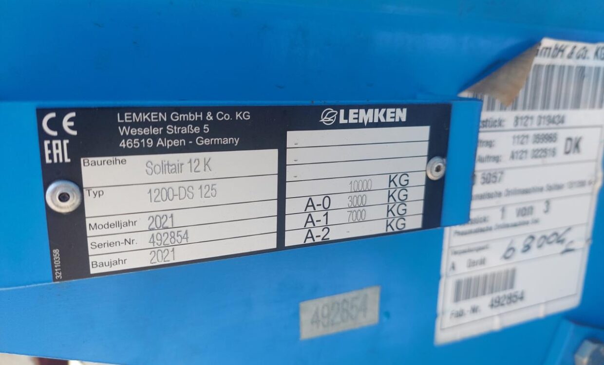 Lemken Solitair 12 K 1200-DS 125