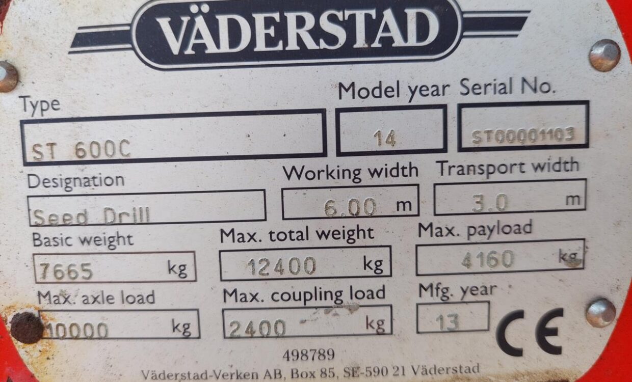 Väderstad Spirit 600 C med Biodrill 360