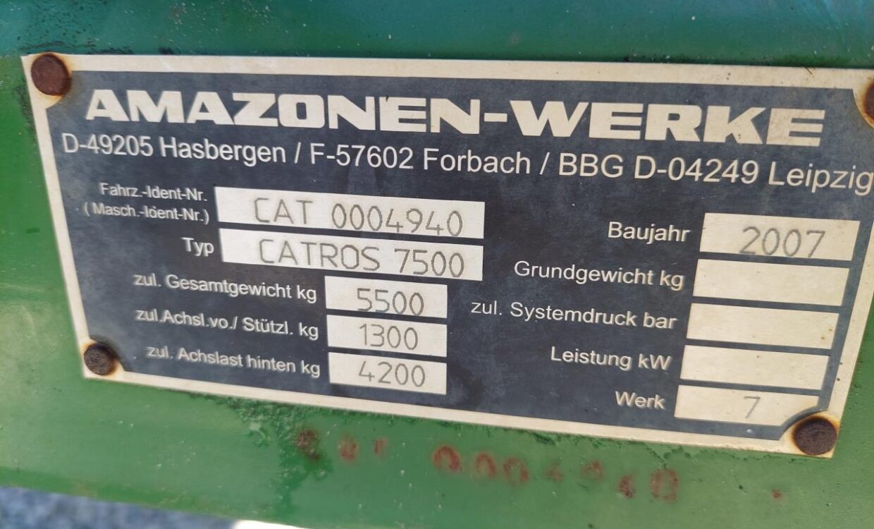 Amazone Catros 7500