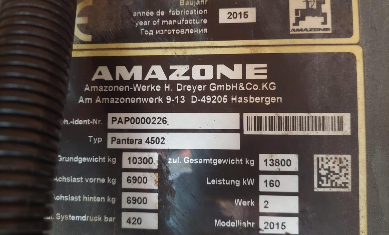 Amazone Pantera 4502 30-24m