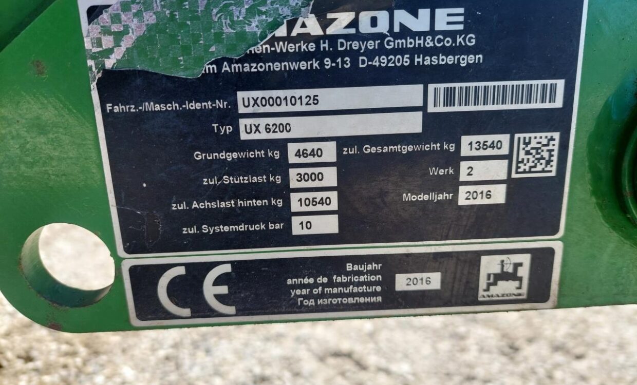 Amazone UX 6200 SUPER - 36-30-24m