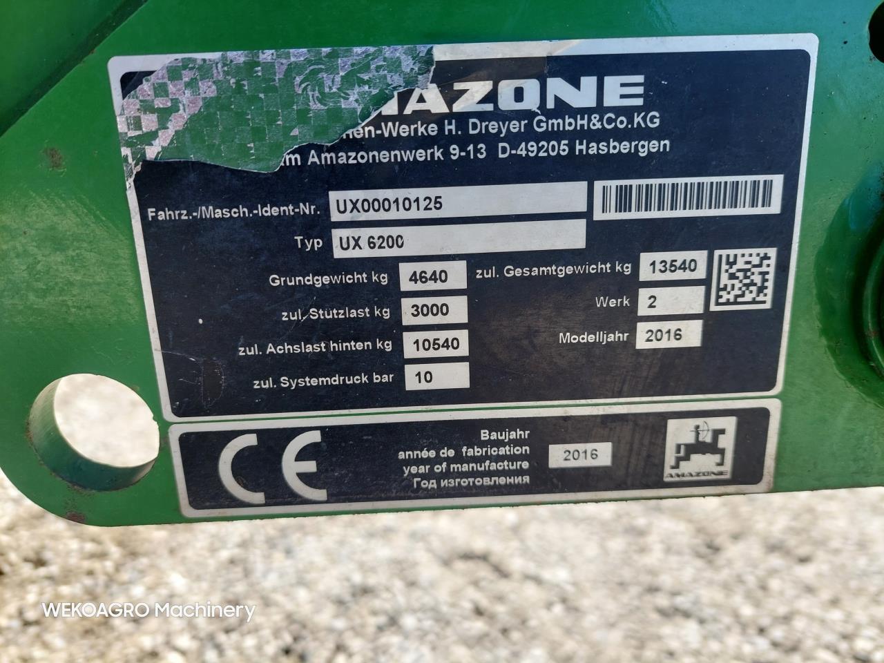 Amazone UX 6200 SUPER - 36-30-24m