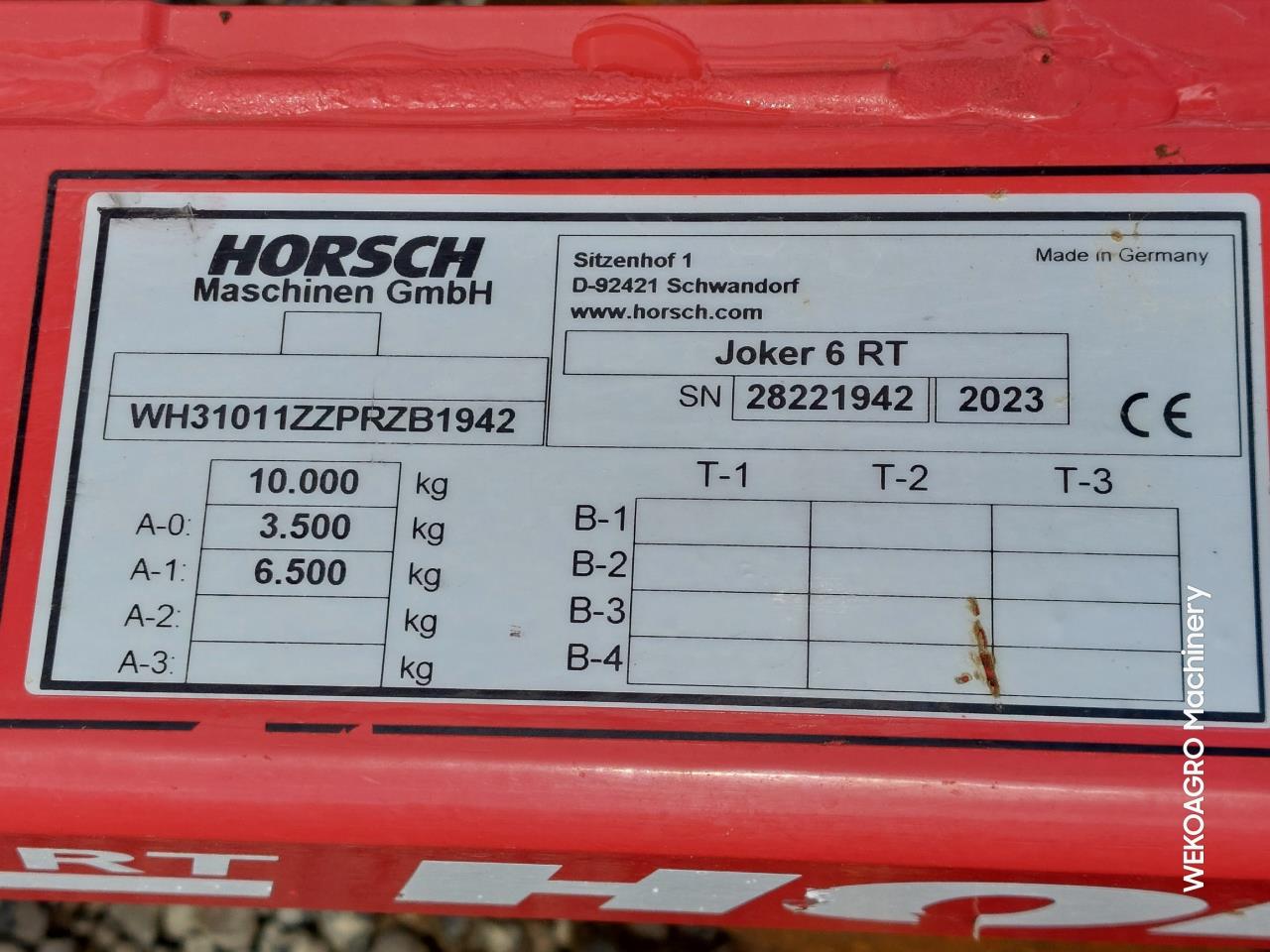 Horsch Joker 6 RT med slæbeplanke