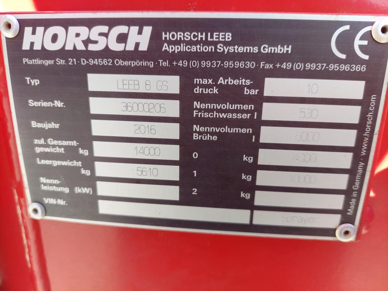 Horsch Leeb 8 GS -24-30-36m