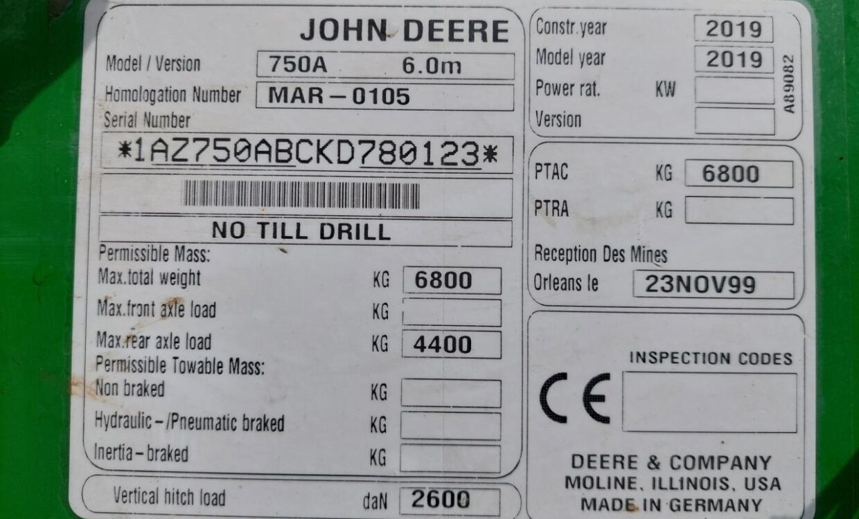 John Deere 750 A