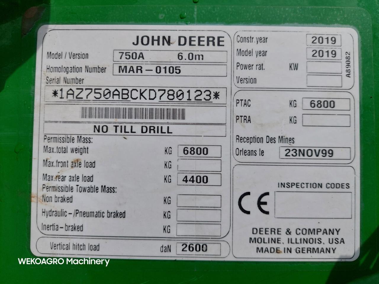 John Deere 750 A
