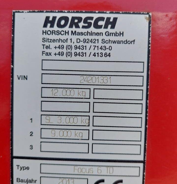 Horsch Focus 6 TD med DuoDrill