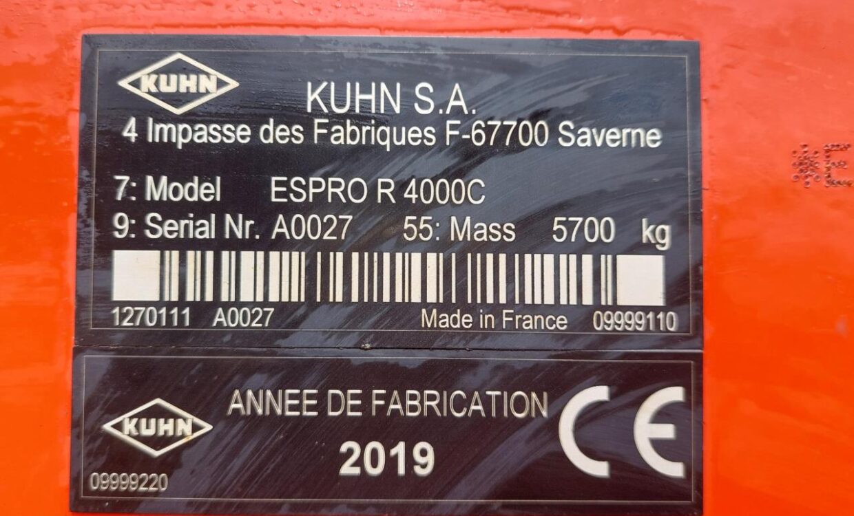 Kuhn ESPRO 4000 RC med frø-udstyr