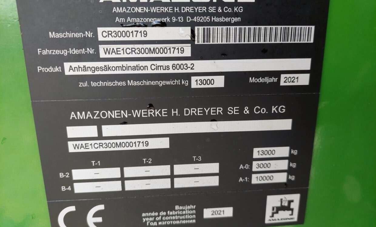 Amazone CIRRUS 6003-2C