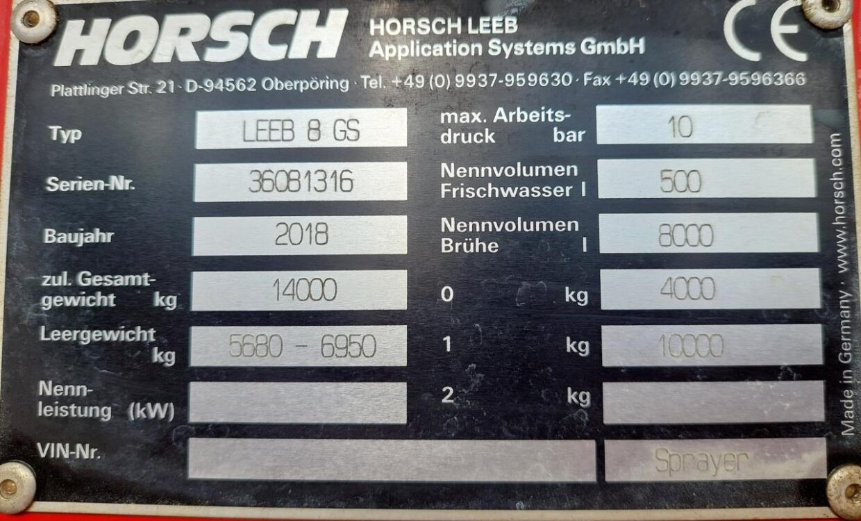 Horsch Leeb 8 GS - 42mHorsch Leeb 8 GS - 42m