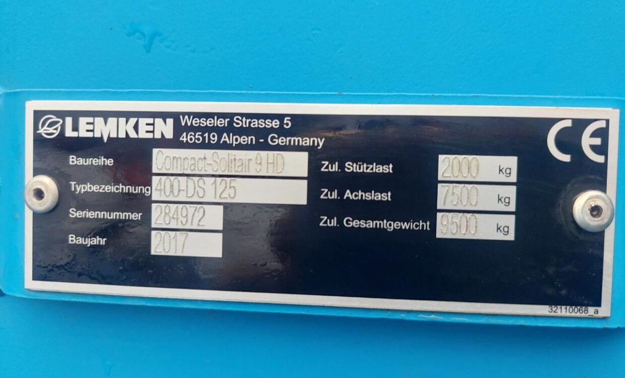 Lemken COMPACT-SOLITAIR 9/400 HD