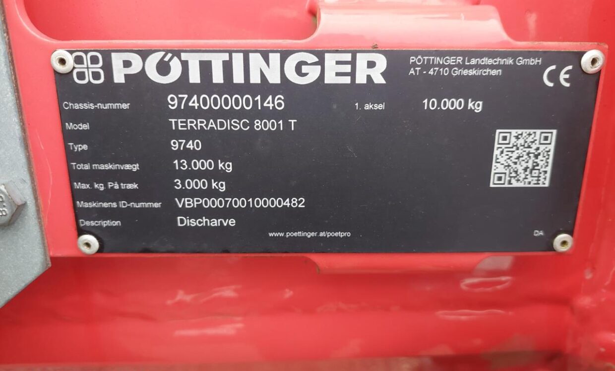Pöttinger Terradisc 8001 T