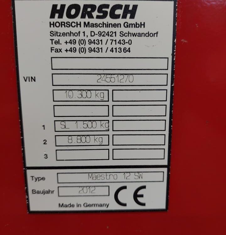 Horsch Maestro 12.75 SW