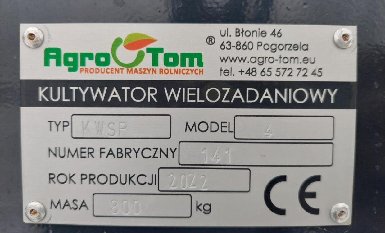 AGRO - TOM 7 Tands med kat3 lift (4m)