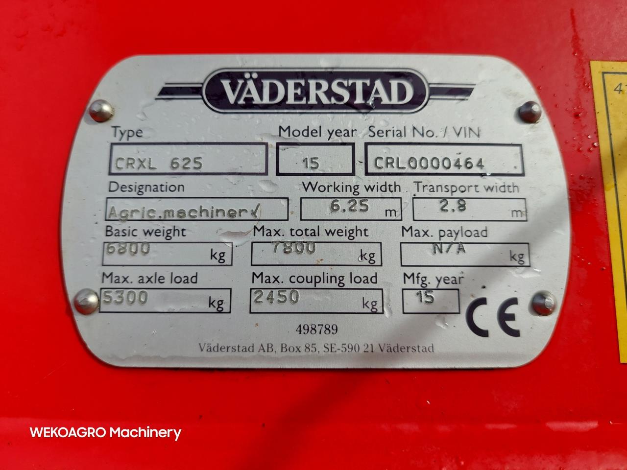 Väderstad Carrier XL 625