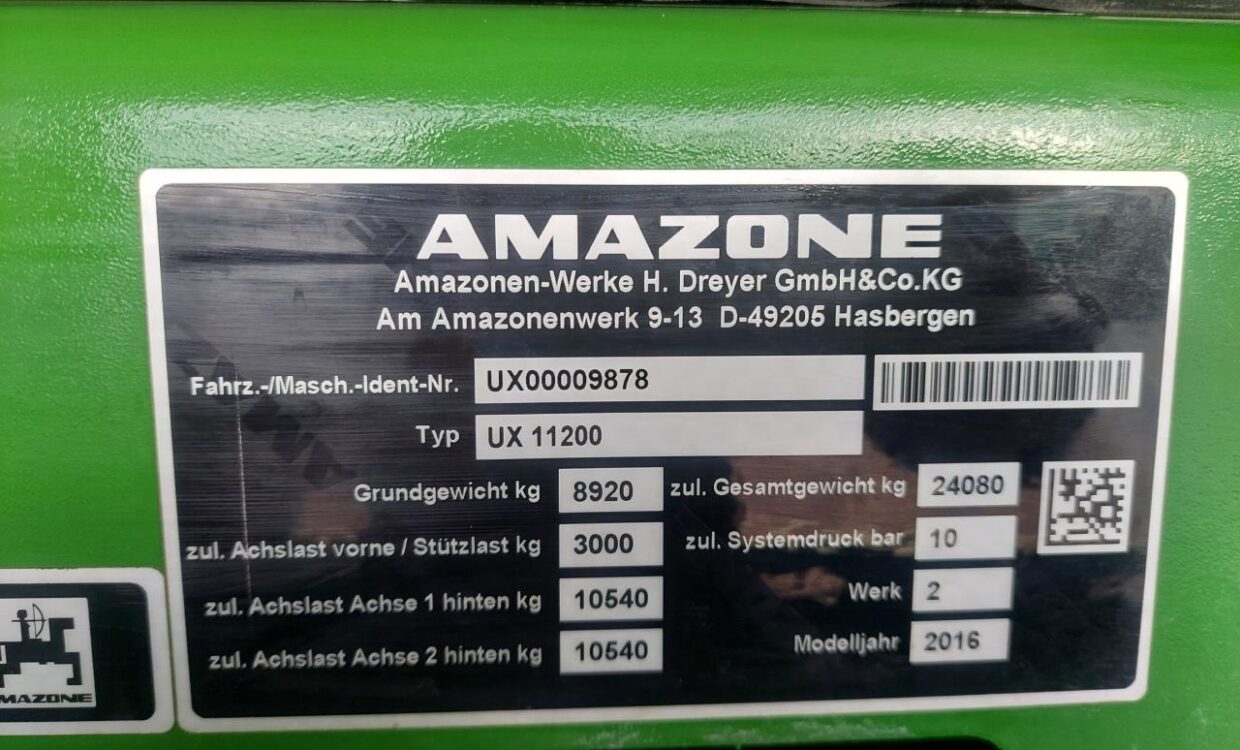 Amazone UX 11200 -36m med Amaselect