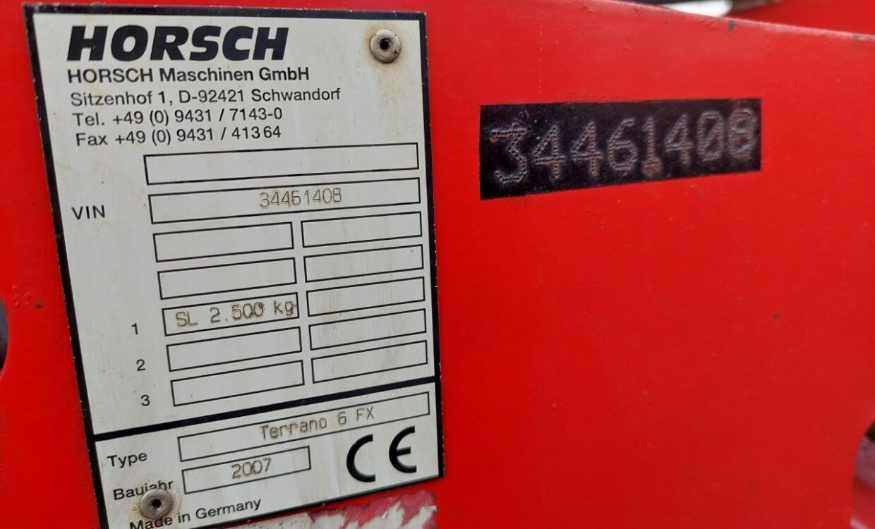 Horsch Terrano 6 FX med frøudstyr