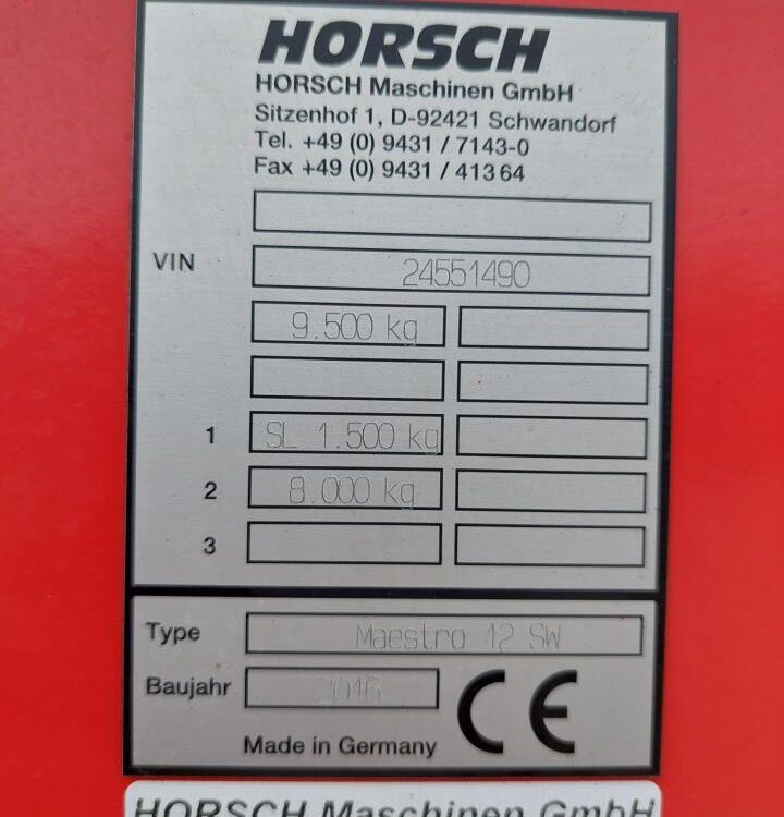Horsch Maestro 12.75 SW