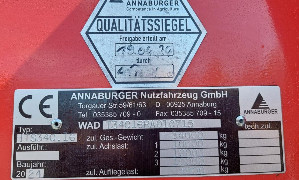 Annaburger HTS 34C.16 Plus sneglevogn