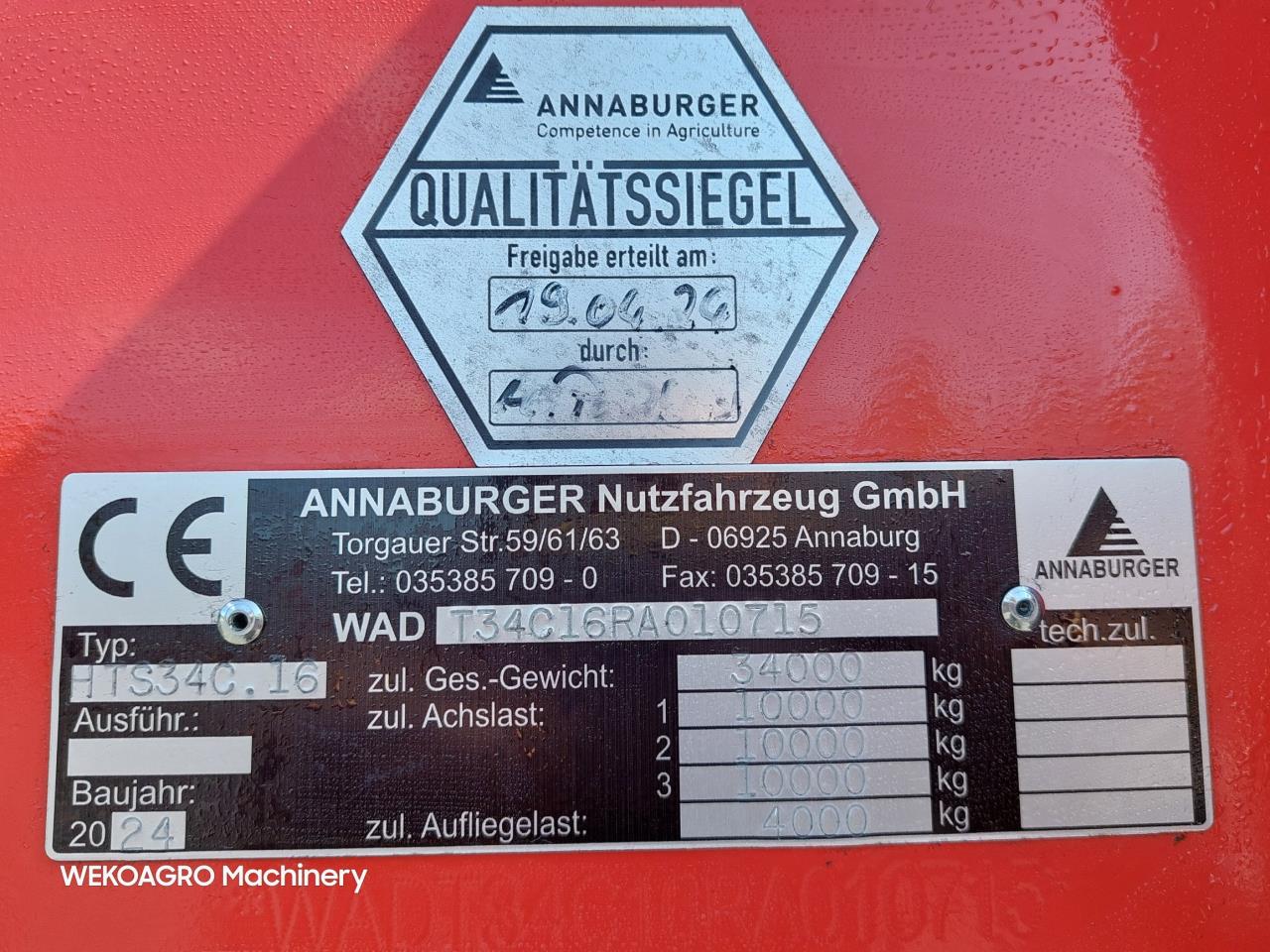 Annaburger HTS 34C.16 Plus sneglevogn