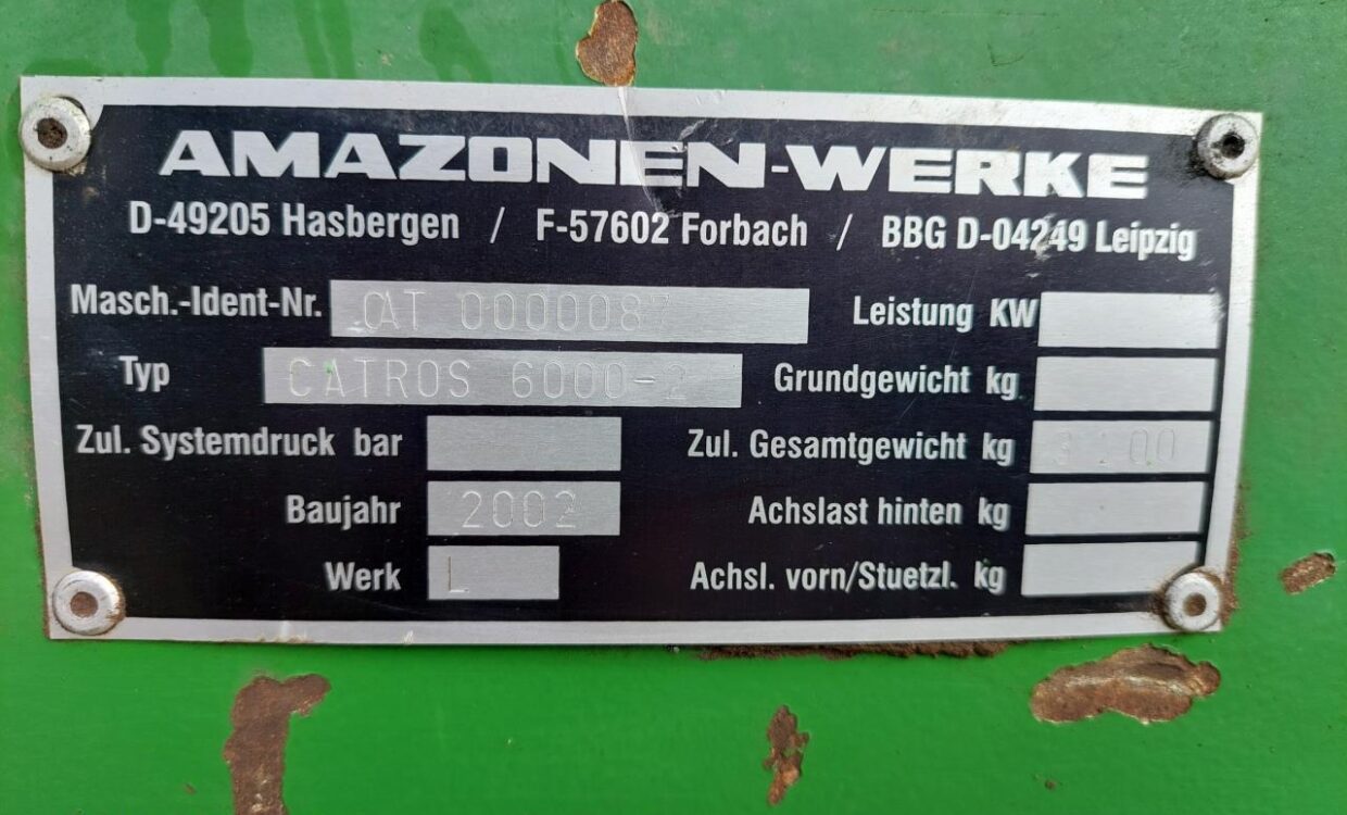 Amazone Catros+ 6001-2 (Meine Scheibe)